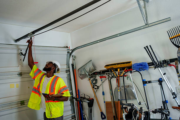 Professional Garage Door Maintenance technician working in Mather, CA